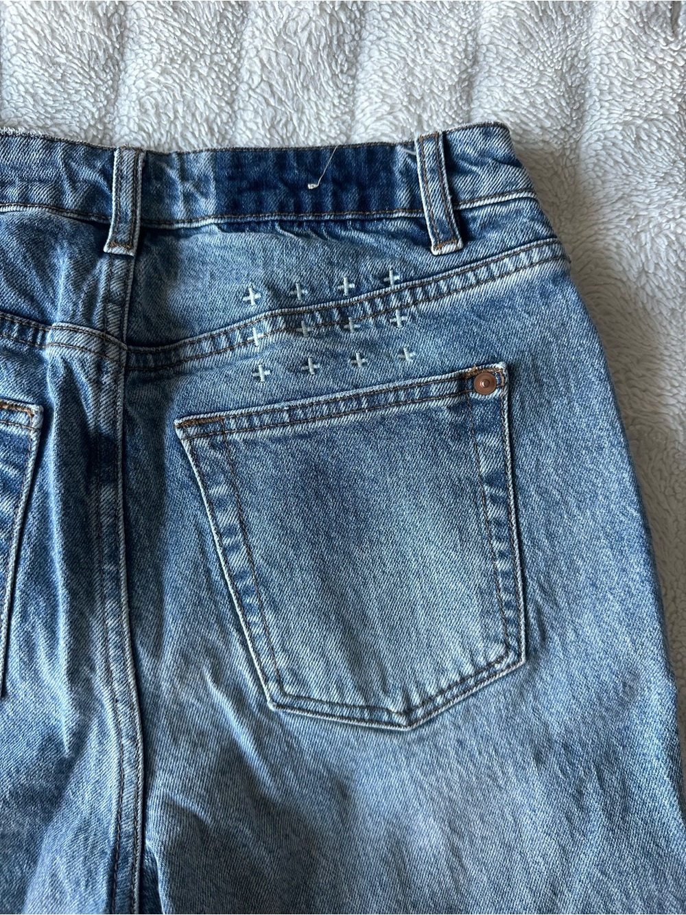 Ksubi Light Blue Wide Leg Flare Jeans Size 26